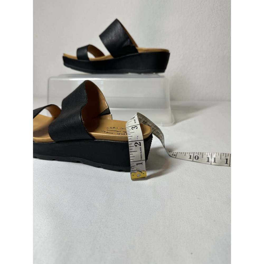 Black Two-Strap Slide Sandals - Women - Picture 7 of 10